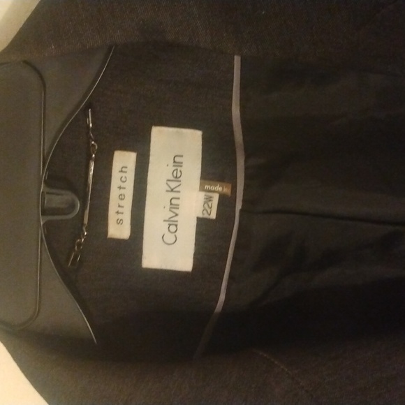 22W Calvin Klein Denim Pant Suit - Picture 3 of 6